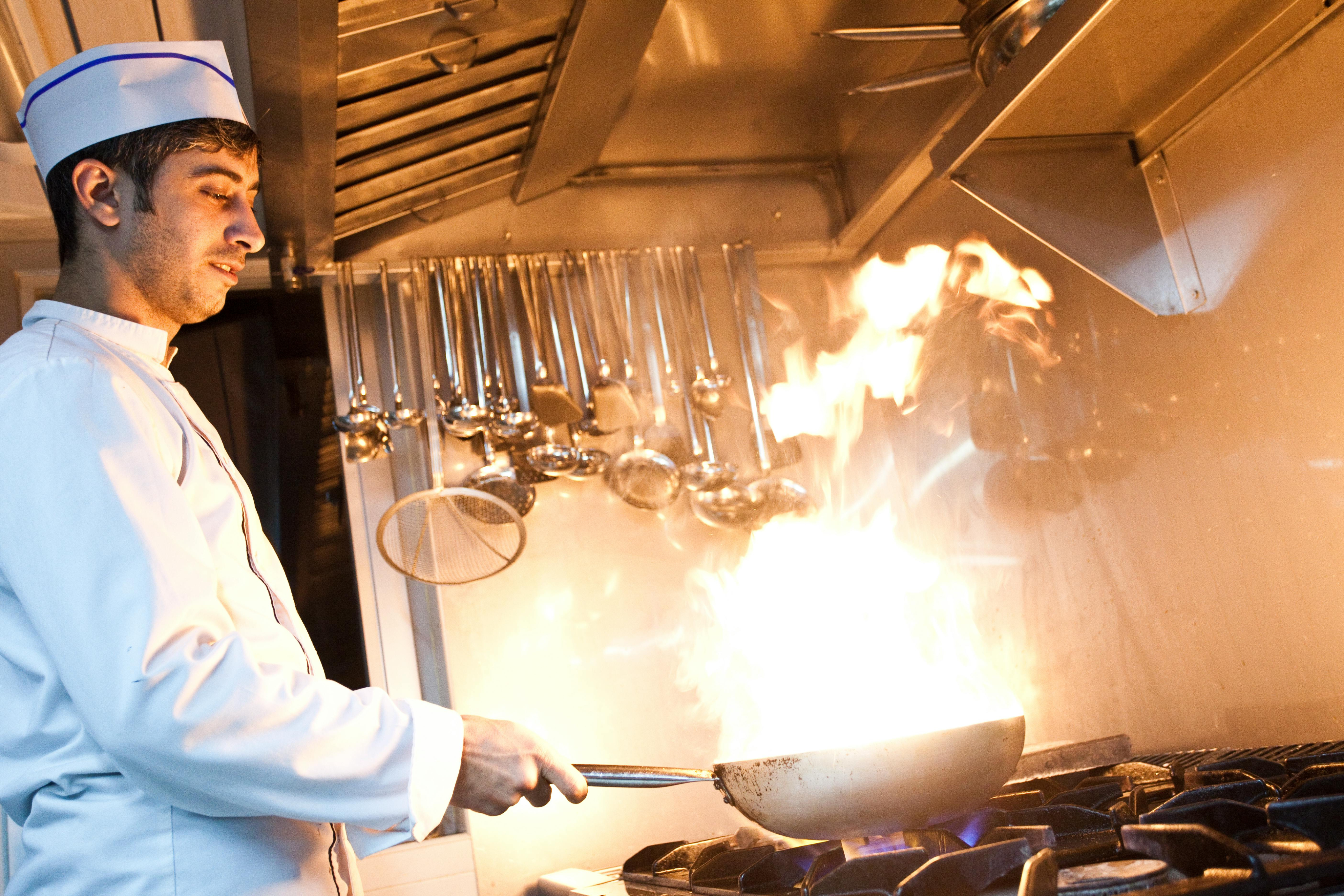 binda catering cooking in the kitchen in birmingham for south asian wedding catering